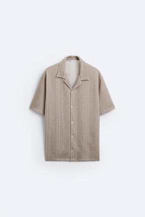 CAMISA JACQUARD COM LISTRAS