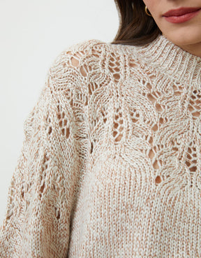 Blusa Tricot Detalhe Mescla