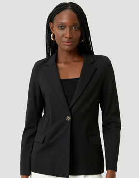 Blazer Malha Estruturada Preto